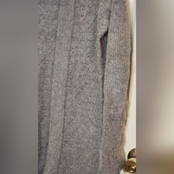 Max Studio M Gray 100% CASHMERE Lngslv Knitted Women's Open Cardigan Sweater - Picture 3 of 5